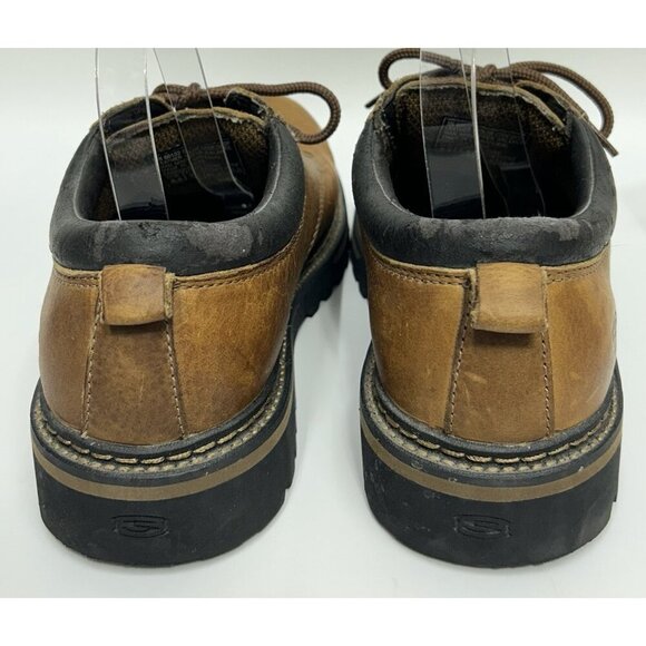 Skechers Tom Cats Men’s 8.5 Oxford Brown Leather Lace Shoes Y2K Chunky Platform main image 6